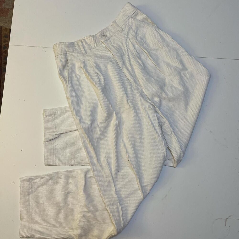 Vintage White Corduroy Trousers